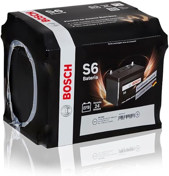 Bateria Bosch Automotiva 60 AH 12V Selada S6X E60D EFB