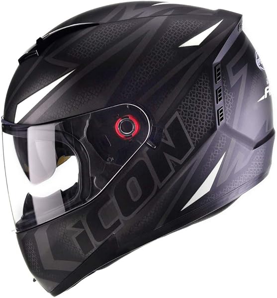 Capacete Fechado Moto Peels Icon Fast Preto Fosco com Branco 58
