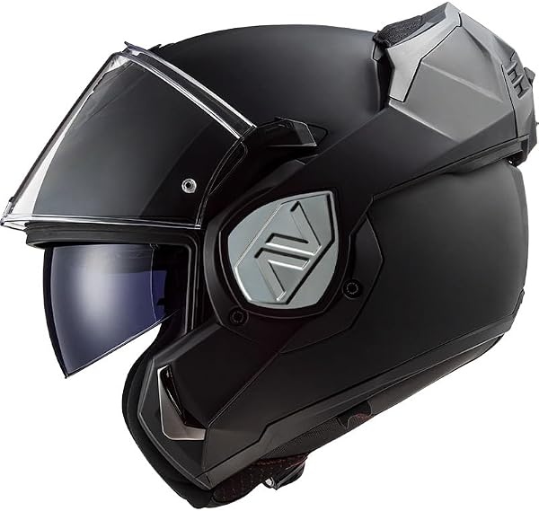 Capacete ls2 Advant FF906 Escamoteável Robocop Preto Fosco