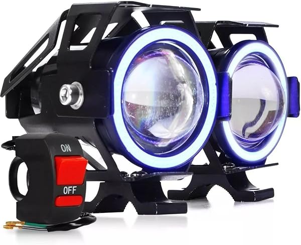 Farol de Milha LED U11 Auxiliar Angel Eye Azul