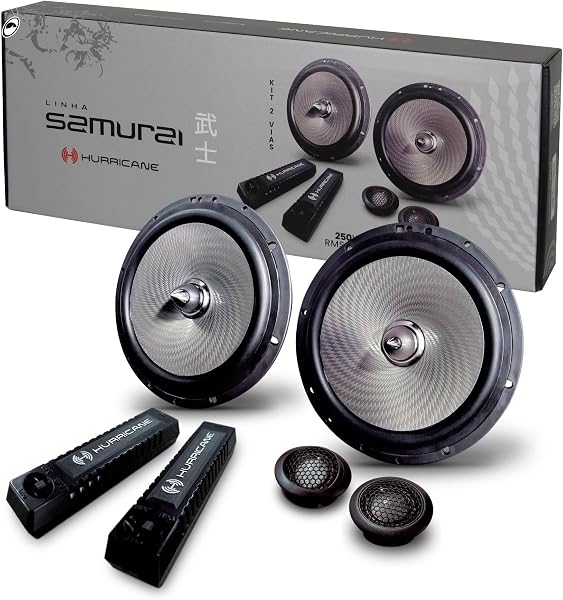 Kit Alto Falante 2 Vias Samurai 6.2 Polegadas 250W RMS Hurricane