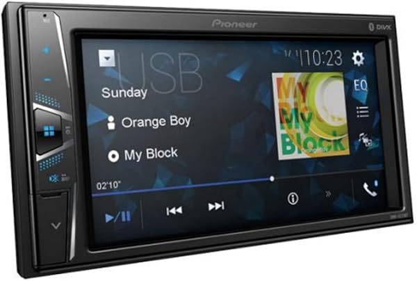 PIONEER DMH-G225BT Receptor AV de mídia digital duplo DIN com tela sensível ao toque WVGA de 6,2 polegadas