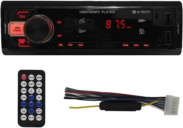 Radio Automotivo Bluetooth FM SD USB MP3 Player Automotivo E-Tech